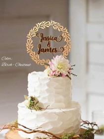 wedding photo -  Cake topper wedding. Rustic wedding cake topper. Wreath Cake Topper. Wedding cake topper rustic. Cake topper rustic wedding.