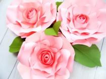 wedding photo - Small Regina Style Giant Rose Templates, DIY Flower Templates, Rose Flower Wall, Flower Patterns & Tutorials