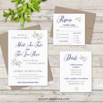 wedding photo - Rustic BoHo Wedding Invitation with RSVP and Detail Cards - QUICK DELIVERY - Barn, Organic, Farm, Simple, Elegant, Set of 10