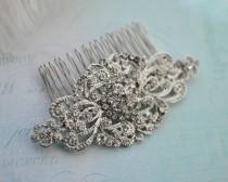 wedding photo - Vintage Stye Bridal Haircomb, Wedding Crystal Haircomb, Bridal Rhinestone Haircomb, Vintage hair accessory, Bridal Comb - 'SASHA'