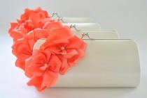 wedding photo - Set of 9 Small Bridesmaid clutches / Wedding clutches - CUSTOM COLOR