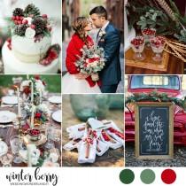 wedding photo - Winter Berry: ispirazione per un matrimonio a Natale