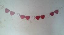 wedding photo - Banner of Hearts.... Red and Love...11 Hearts long