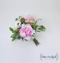 wedding photo - Silk Bouquet - Artificial Bouquet, Wedding Bouquet, Peony Bouquet, Boho Bouquet, Garden Bouquet, Wedding Flowers, Silk Flowers, Arrangement