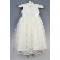 wedding photo - Lace Flowergirl Dress with Satin Waist Band Code KD007 -  Designer Wedding Dresses