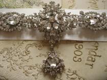 wedding photo - Romantic Bridal wedding brooch, buckle sparkling supply, rhinestone crystal sash, rhinestone sash brooch, crystal brooch buckle belt sash