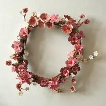 wedding photo - Flower wreath, Paper flower wreath, Easter wreath, Spring paper wreath, Wedding wreath, Paper Gift, Paper decoration, Flower Gift