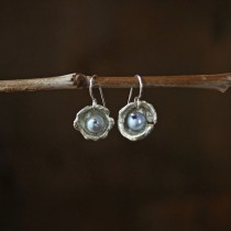 wedding photo - aqua pearl oyster earrings 