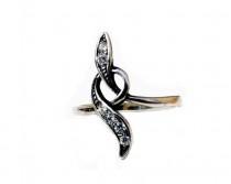 wedding photo - Antique Snake Ring Diamond Sterling Silver Wedding Engagement Ring