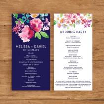 wedding photo - Printable Wedding Program Template 