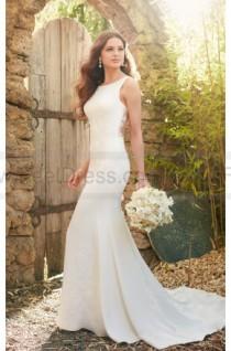 wedding photo -  Essense of Australia Classic Lace Applique Wedding Dress With Illusion Back Style D2269