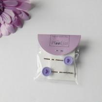wedding photo - Lavender Decorative Clips,  Cute Button Bobby Pins for Girls, Bridal Wedding Hair Accessory, Round Pastel Design, Birthday Present for Wife