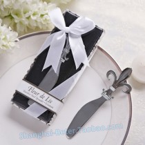 wedding photo - Beter Gifts® France Fleur-de-Lis Chrome Spreader Party Souvenirs BETER-WJ086