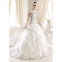 wedding photo - Dramatic Princess Tulle & Lace Floor Length Bateau Neck Wedding Dress With Ruffles - Compelling Wedding Dresses