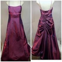 wedding photo - Jordan Fashions Evening Gown Bridesmaid Gown Party Dress Size 12  in Plum with Cape