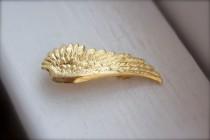 wedding photo - Medium  Angel Wing Clip, Winged Hair Clip, Angel Wing Jewelry, Gold Wing Hair Accessory, Golden Angel Wing, Princess Hair Clip, Goddess Clip