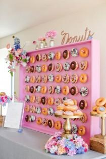 wedding photo - Brides All Over The Internet Are Obsessed With This Doughnut Wall Trend