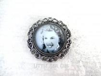 wedding photo - Photo Brooch 2 Styles - Custom Picture Memorial Brooch - Silver Picture Boutonniere - Wedding Photo Bouquet Charm - Custom Photo Jewelry