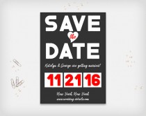wedding photo -  Printable Save the Date Card, Wedding Date Announcement Card, Dark Gray or Navy Blue, 5x7" - Digital File, DIY Print