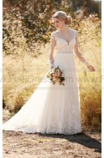 wedding photo -  Essense of Australia Illusion Lace Wedding Dress With Tulle Skirt Style D2038
