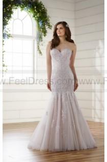 wedding photo -  Essense of Australia Lace Trumpet Wedding Dress With Tulle Skirt Style D2116