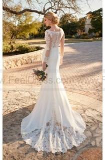 wedding photo -  Essense of Australia Hollywood Wedding Dress With Lace Train Style D2124