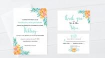 wedding photo - Wedding Invitations PRINTABLE Elegant Floral Design, Wedding Invitations, Rustic Wedding Invitation, DIY Wedding Invite