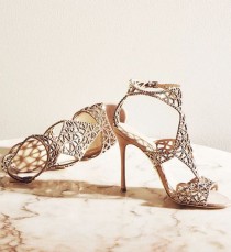 wedding photo - Unique Gold Wedding Shoes