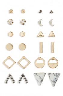 wedding photo - Geometric Stud Earrings (Set Of 12)