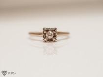 wedding photo - Antique Diamond Engagement Ring  VEG 