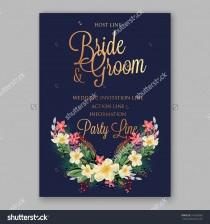wedding photo - Anemone Wedding Invitation Floral Bridal Wreath with pink flowers , fir, pine branches, wild Privet Berry, vector floral illustration in vintage watercolor style