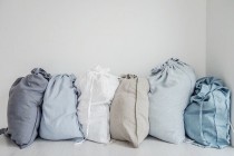 wedding photo - Large washed linen laundry bag