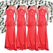 wedding photo - Red lace dress, bridal dress, bridal gown, bridesmaid dress, cocktail dress, wedding party, red bridesmaid dress, Christmas gift, red dress