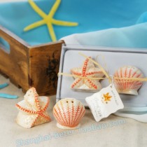 wedding photo - Beter Gifts® beach party shells Salt and Pepper Shakers wedding door gifts BETER-TC001