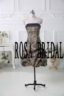 wedding photo - Camo bridesmaid dress, Camouflage wedding dress, Camo wedding prom dress party gown Custom Size