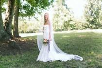 wedding photo - Lace Wedding Veil - Cathedral Veil - Lace Veil - Alencon Lace - BEST SELLER