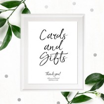 wedding photo -  Stylish Hand Lettered Cards and Gifts Wedding Sign-Printable Calligraphy cards and gifts rustic sign-DIY Handwritten Style Cards and Gifts