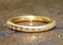 wedding photo - Full Eternity Band , Anniversary Ring , Diamond Eternity Ring , Eternity Wedding Band , Anniversary Gold Ring , Diamond Wedding Ring