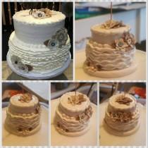 wedding photo - Custom replica wedding cake ornament & keepsake