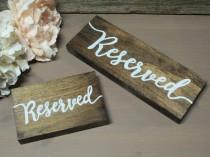 wedding photo - Wood reserved sign, reserved, reserved seating sign, wood wedding sign, rustic wedding sign, hanging reserved sign, reserved chair sign