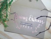 wedding photo - Custom Envelope Calligraphy Service - Embossed Details