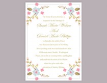 wedding photo -  DIY Wedding Invitation Template Editable Word File Instant Download Printable Invitation Floral Wedding Invitation Colorful Invitation