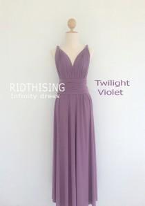 wedding photo - Maxi Twilight Violet Bridesmaid Dress Infinity Dress  Prom Dress Convertible Dress Wrap Dress