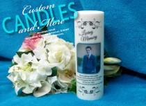 wedding photo - Palm Wax Memorial Candle With Photo And Tealight Insert