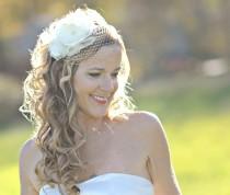 wedding photo - Flower Bird Cage Veil on a Headband // Cordelia