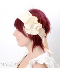 wedding photo - Floral Wedding Headpiece - peach flower headband - Couture fashion accessory