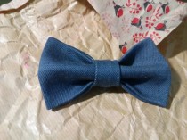 wedding photo -  Mens gift Gift for him Denim bow tie Gift for boyfriend Gift for father Gift for husband Anniversary gift for him Holiday gift Gift for boys