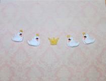 wedding photo - Felt swan garland - baby nursery decor - felt swan garland