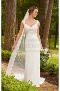 wedding photo -  Stella York Cap Sleeve Column Wedding Dress Style 6366