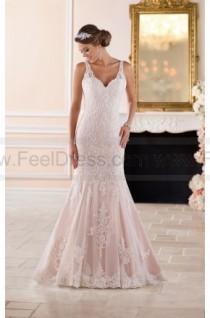 wedding photo -  Stella York Scalloped Lace Keyhole Back Wedding Dress Style 6343